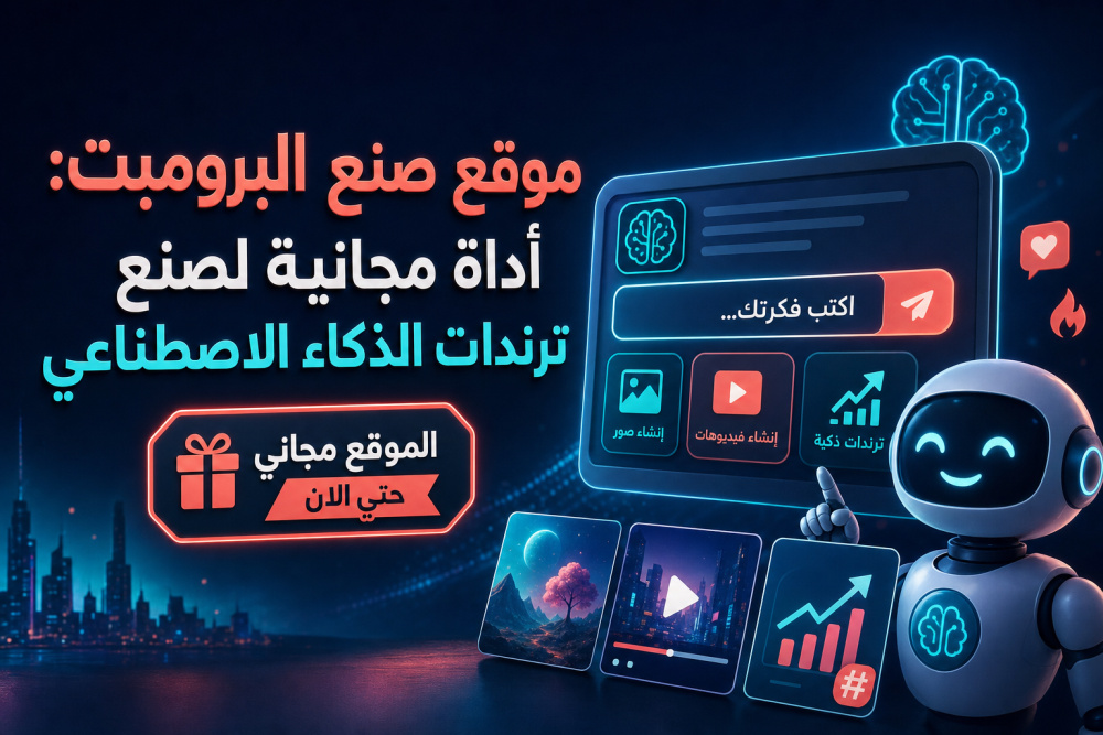 موقع صنع البرومبت: أداة مجانية لصنع ترندات الذكاء الاصطناعي