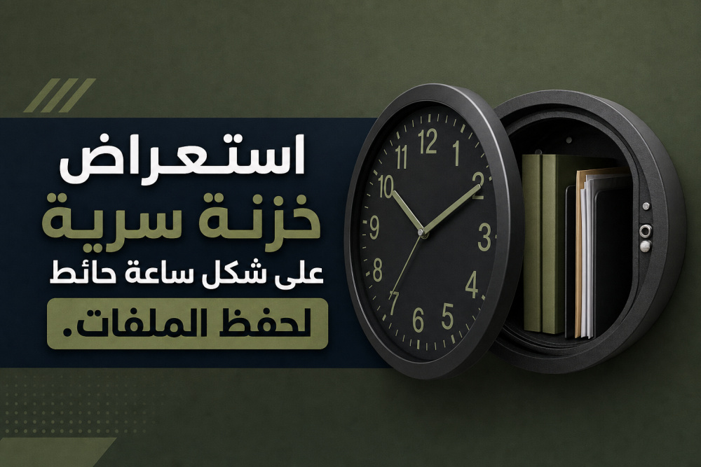 استعراض خزنة سرية على شكل ساعة حائط لحفظ الملفات