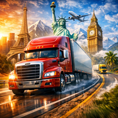استمتع بتجربة قيادة الشاحنات عبر العالم مع محاكي الشاحنات الرائع