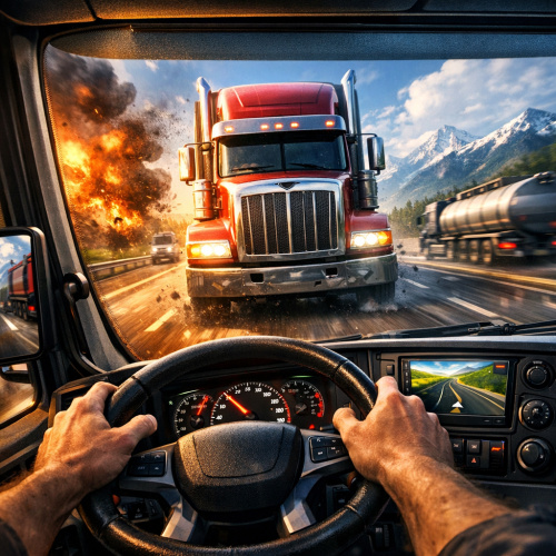 استمتع بتجربة القيادة الواقعية مع لعبة محاكي الشاحنات