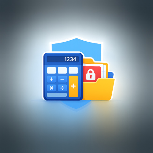 تطبيق إخفاء الملفات المتنكر في زي الآلة الحاسبة: حماية بياناتك بشكل ذكي