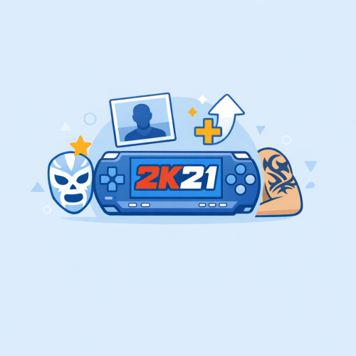 WWE 2K21 PPSSPP New Update: Real Faces & Updated Tattoos