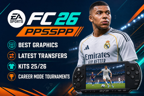 EA SPORTS FC 26 PPSSPP: Best Graphics, Latest Transfers, Kits 25/26, Career Mode Tournaments