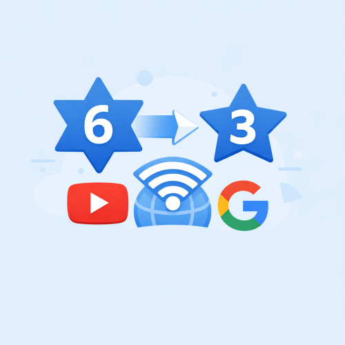 تحويل نجمة 6 إلى نجمة 3: كيفية الاستفادة من الإنترنت المجاني عبر يوتيوب وجوجل
