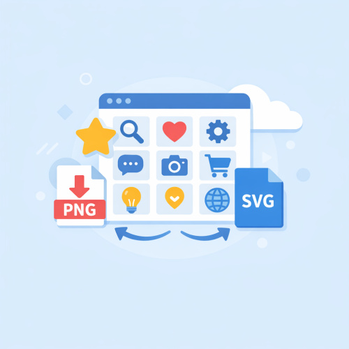 مكتبة الأيقونات الاحترافية: ملايين الأيقونات الجاهزة مع خيارات تحميل مرنة