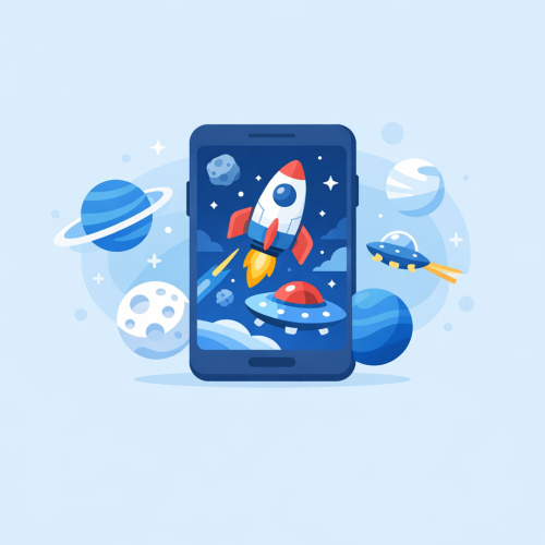 استمتع بمغامرات الفضاء مع لعبة الفضاء على الهاتف
