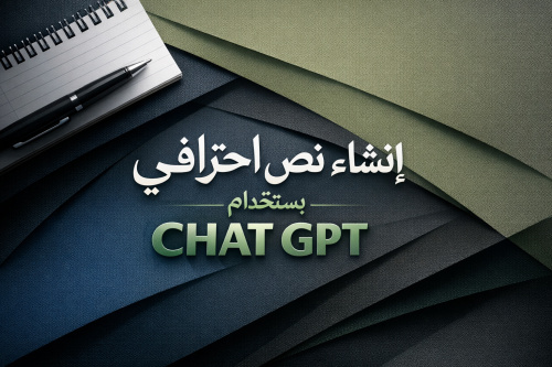 إنشاء نص احترافي باستخدام CHAT GPT