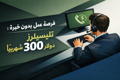 فرصة عمل بدون خبرة: تليسيلز براتب 300 دولار شهريًا