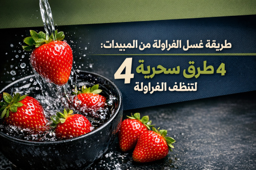 طريقة غسل الفراولة من المبيدات: 4 طرق سحرية لتنظيف الفراولة