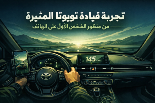 تجربة قيادة تويوتا المثيرة من منظور الشخص الأول على الهاتف