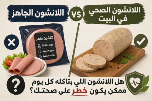 اللانشون الجاهز vs اللانشون الصحي في البيت