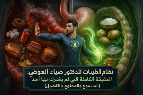 نظام الطيبات للدكتور ضياء العوضي: الحقيقة الكاملة التي لم يخبرك بها أحد (المسموح والممنوع بالتفصيل)