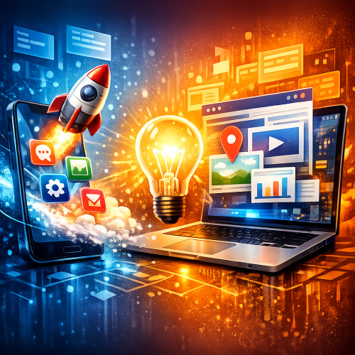 أفضل منصة لتحويل الأفكار إلى مواقع وتطبيقات