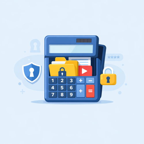 تطبيق إخفاء الملفات المتنكر في زي الآلة الحاسبة: حماية بياناتك بذكاء