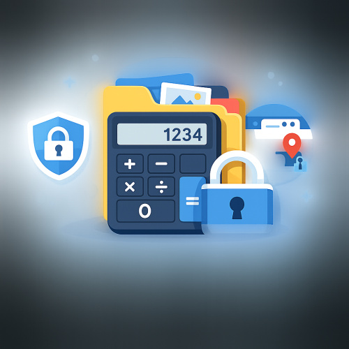 تطبيق إخفاء الملفات المتنكر في زي الآلة الحاسبة: الأمان والخصوصية في متناول يدك