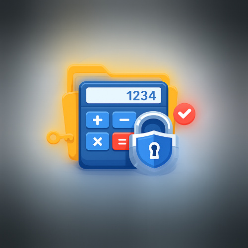تطبيق إخفاء الملفات المتنكر في زي الآلة الحاسبة: أمان وخصوصية لا مثيل له