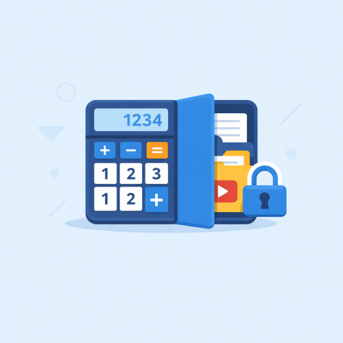 تطبيق إخفاء الملفات: الآلة الحاسبة المتنكرة كأداة سرية