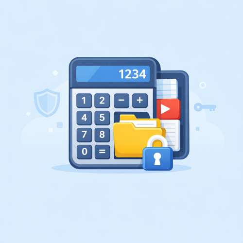 تطبيق إخفاء الملفات المتنكر في زي الآلة الحاسبة: أمان وسرية في جيبك