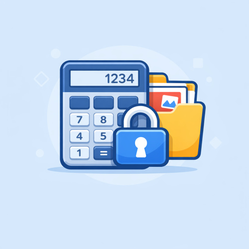 تطبيق إخفاء الملفات المتنكر في زي الآلة الحاسبة: أمان متقدم لمحتوياتك السرية