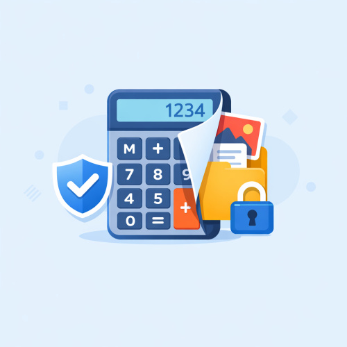 تطبيق إخفاء الملفات المتنكر في زي الآلة الحاسبة: أمان وخصوصية متكاملة