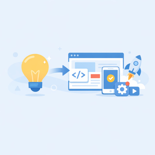 أول منصة عربية لتحويل أفكارك إلى مواقع وتطبيقات - ابدأ الآن!