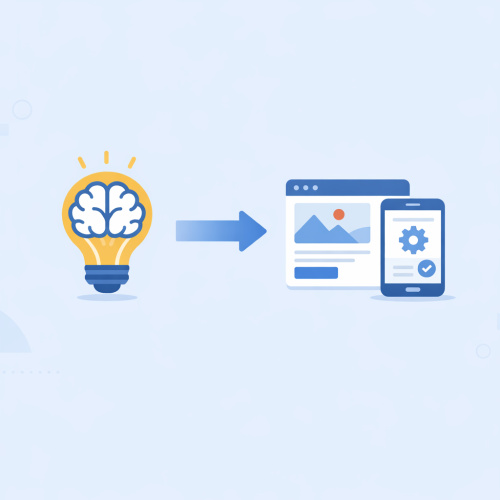 اكتشف أول منصة عربية لتحويل أفكارك إلى مواقع وتطبيقات