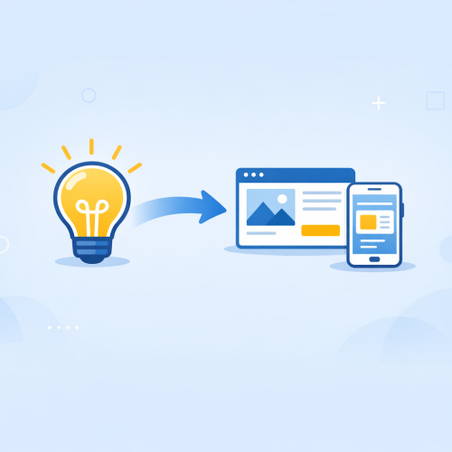أول منصة عربية لتحويل أفكارك إلى مواقع وتطبيقات