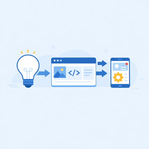 أول منصة عربية لتحويل أفكارك إلى مواقع وتطبيقات