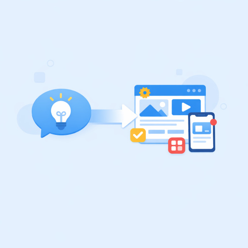 أول منصة عربية لتحويل أفكارك إلى مواقع وتطبيقات