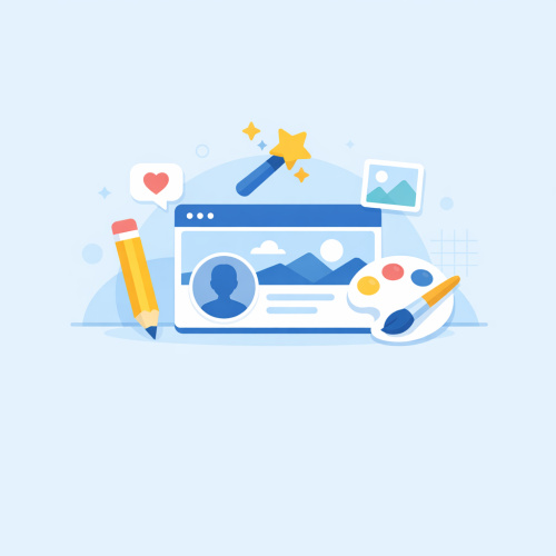 كيفية تزيين بروفايل فيسبوك - خطوات استخدام أدوات التصميم الذكية