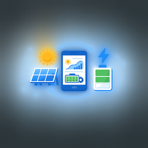 تطبيق ذكي لمراقبة الطاقة الشمسية وإدارة شحن البطارية - الحل الأمثل لزيادة كفاءة الطاقة