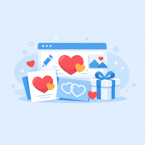 دعوة عيد الحب للمرتبطين: اكتشف موقعنا لتصميم بطاقات مخصصة
