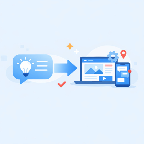 أول منصة عربية لتحويل أفكارك إلى مواقع وتطبيقات بسهولة