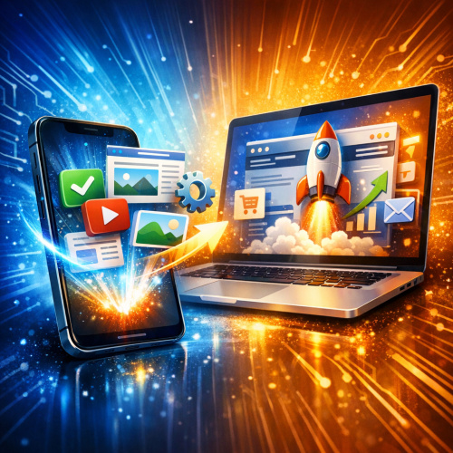 أول منصة عربية لتحويل أفكارك إلى مواقع وتطبيقات