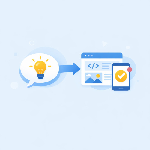 اول منصة عربية لتحويل أفكارك إلى مواقع وتطبيقات بسهولة