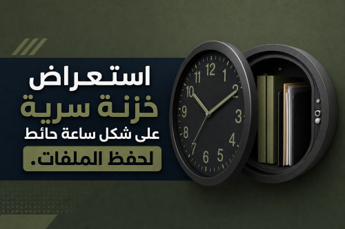 استعراض خزنة سرية على شكل ساعة حائط لحفظ الملفات