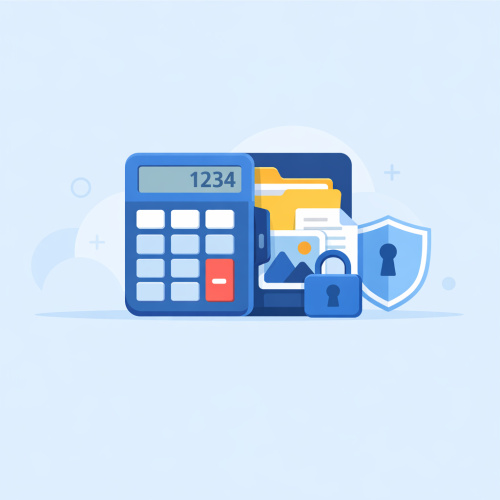 تطبيق إخفاء الملفات المتنكر في زي الآلة الحاسبة: الأمان والخصوصية في متناول يدك