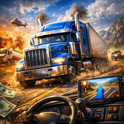 استمتع بتجربة نقل الشاحنات في عالم مفتوح مدهش