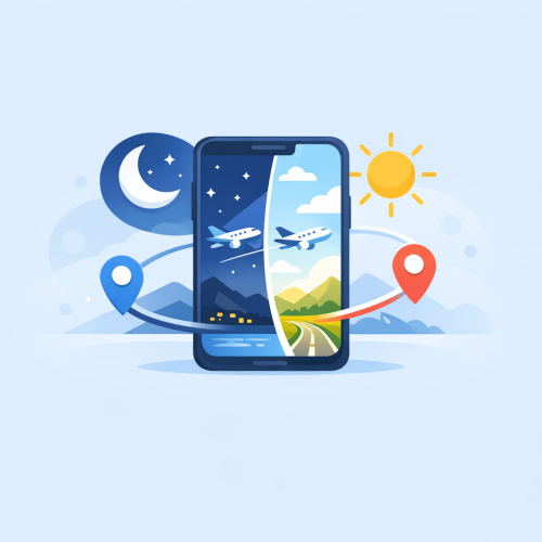 استمتع بتجربة محاكي السفر الطويل الجديد على الهاتف: السفر بالليل والنهار
