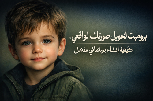 برومبت لتحويل صورتك لطفل واقعي: كيفية إنشاء بورتريه سينمائي مذهل