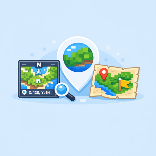 استمتع بمود الخريطة في ماين كرافت 🗺️: دليلك للعثور على الأماكن بسهولة