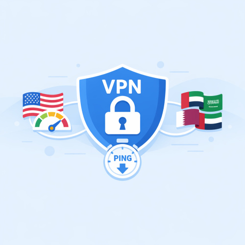 أفضل VPN لتقليل البينق في سيرفرات أمريكا ودخول السيرفرات الخليجية