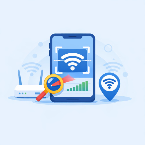 كيف تعرف رمز الإنترنت القريب باستخدام تطبيق الماسحة الضوئية للشبكات