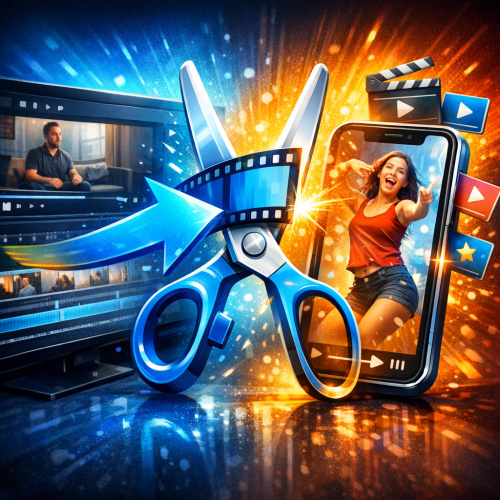 أفضل موقع لتحويل الفيديوهات الطويلة إلى مقاطع قصيرة احترافية