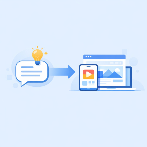 اول منصة عربية لتحويل أفكارك إلى مواقع وتطبيقات بسهولة