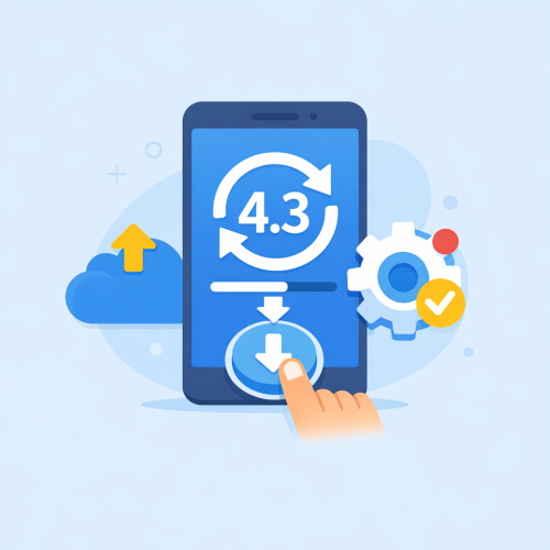 كيفية تحميل التحديث الجديد 4.3 بسهولة مع تطبيقنا