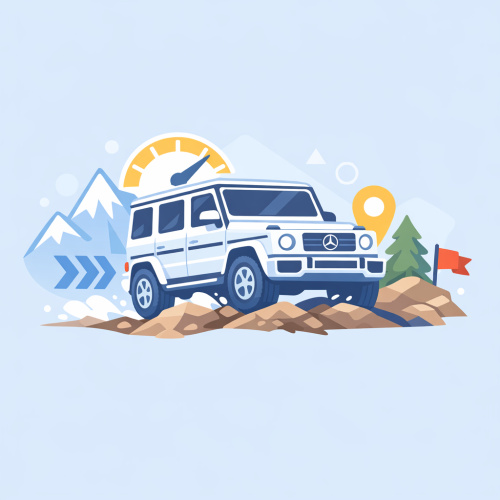 استمتع بتجربة قيادة سيارة G-Class على الطرق الوعرة: لعبة مثيرة للمتعة والتشويق